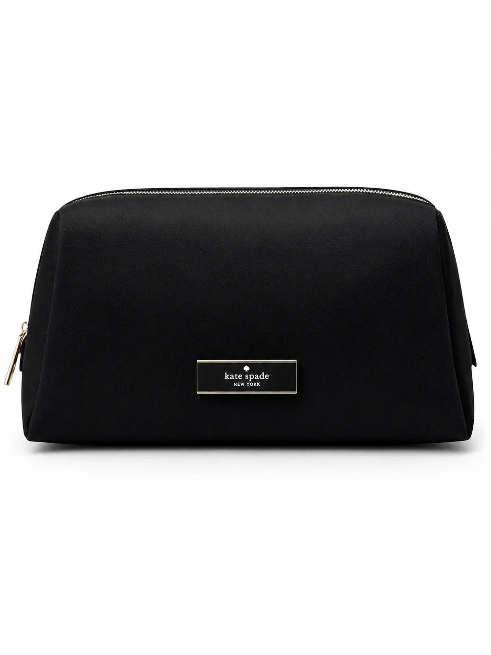 Kate Spade Black Nylon Cosmetic Bag Travel Makeup Pouch Organizer Designer Style